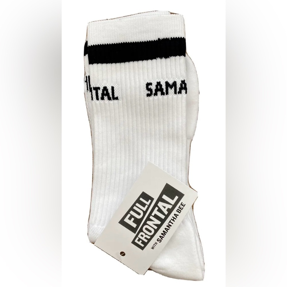 Samantha Bee - Full Frontal - Socks - White & Black - Size 10-13